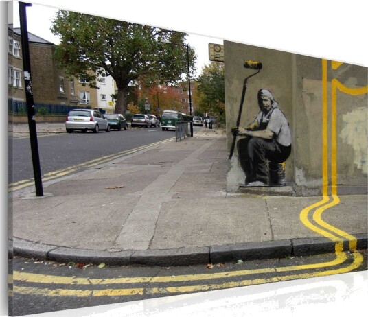 Bilde Yellow Flower Banksy 60x40 Artgeist sp. z o. o.