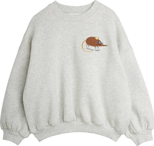 Mini Rodini Elephant Shrew Emb Sweatshirt Grey 104/110