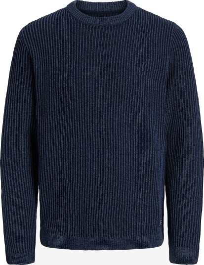 Jack & Jones Genser Jjedover Knit Crew Neck Jnr Blå