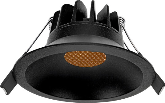 Aneta Lighting Styx lavtbyggende downlight 7,5W 2700K RA95 IP44 - Svart/Kobber Aneta Lighting Styx lavtbyggende downlight 7,5W 2700K RA95 IP44 - Svart/Kobber