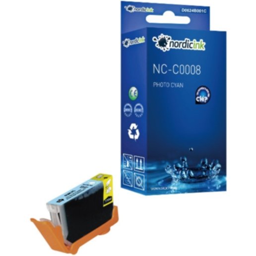 Nordicink Photo cyan CLI-8PC inkl chip, 5.950 sider D0624B001C