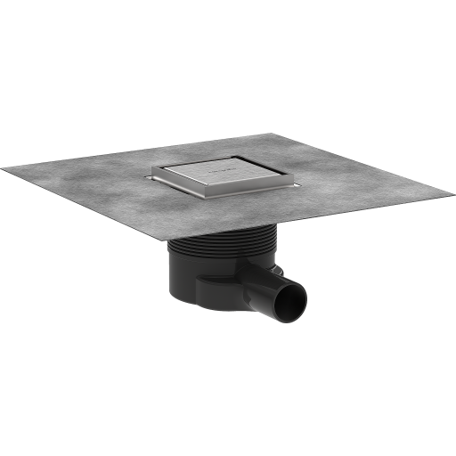 Hansgrohe Raindrain Brilliance Komplett Sluk 100 mm Børstet Rustfritt Stål