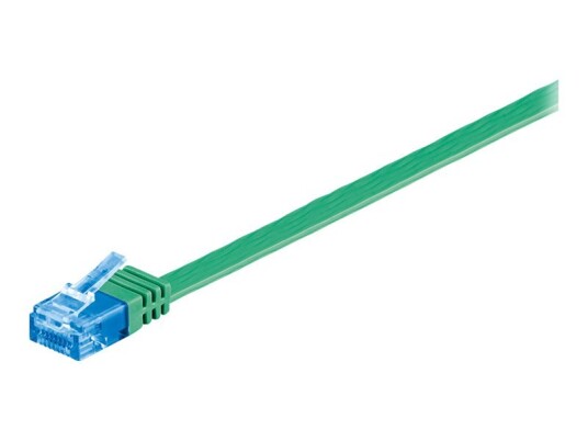 Goobay Koblingskabel Rj-45 Hann Til Rj-45 Hann 50 Cm Utp Cat 6A Formstøpt Flat Grønn