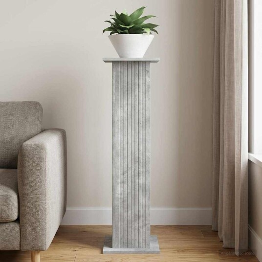vidaXL Planteholder Betonggrå 30,5 x 30 x 100,5 cm Konstruert tre