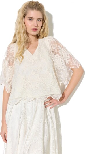 Hunkøn Lulu Lace Blouse Cream L Hunkøn Lulu Lace Blouse Cream L