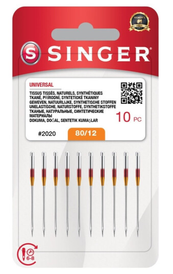 Singer Needle, 2020 Sz12 Blst M/10 Singer Needle, 2020 Sz12 Blst M/10