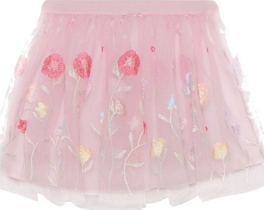 Minymo Tyllskjørt med Bordes 110 Pink Vinter