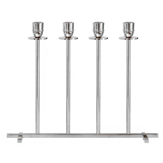 Hilke Collection Alto lysestake Nikkelbelagt Messing 90mm Bredde 320mm Høyde Hilke Collection Alto lysestake Nikkelbelagt Messing 90mm Bredde 320mm Høyde