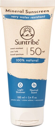 Suntribe Active Natural Mineral Solkrem SPF 50 100 ml