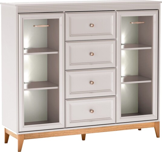 Zeylor Vitrineskap 142 cm med Belysning -