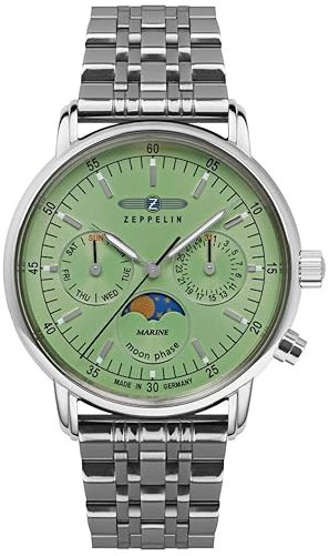Zeppelin Dameklokke 8637M4 Lz 14 Marine Grønn/Stål Ø36 mm