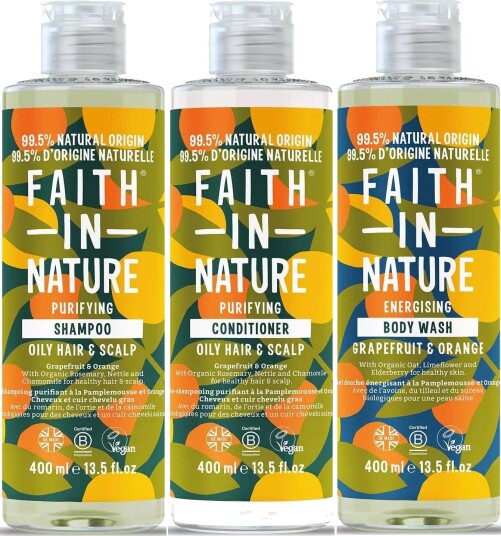 Faith In Nature Bundle Grapefruit & Orange Shampoo 400 ml & Conditione