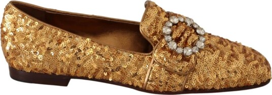 Dolce & Gabbana, Dame, Sko, Gul, 37 EU,