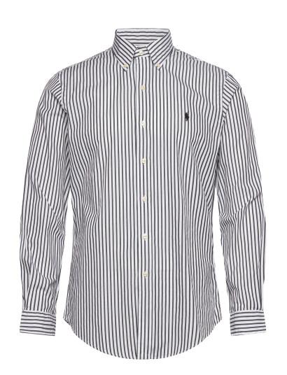 Polo Ralph Lauren Custom Fit Striped Broadcloth Shirt White XS