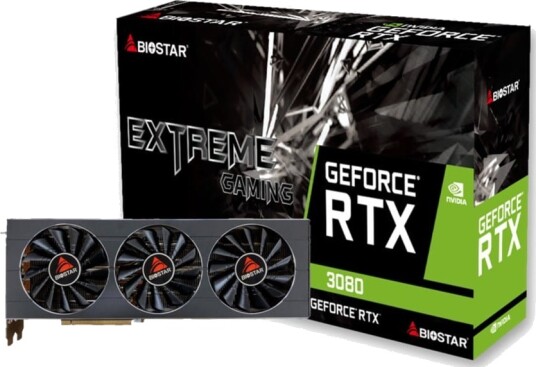 Biostar GeForce RTX 3080 GDDR6X 10 GB - 10GB GDDR6 RAM - Grafikkort