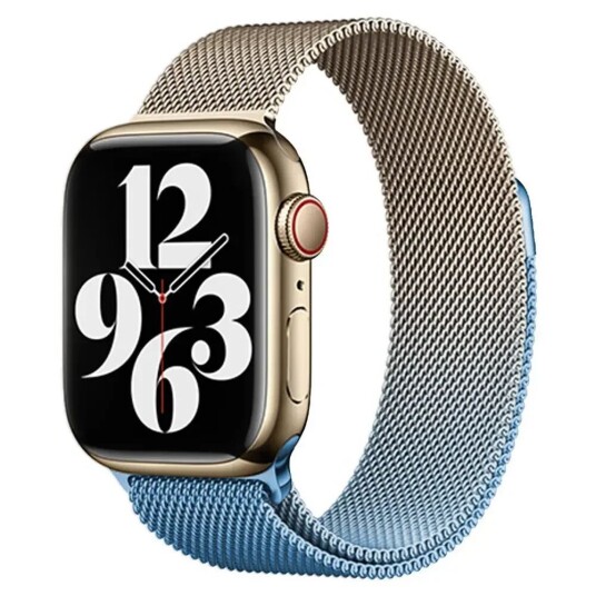INCOVER Apple Watch (38/40/SE/41mm) Gradient Magnetic Stainless Steel Strap - Gull / Blå