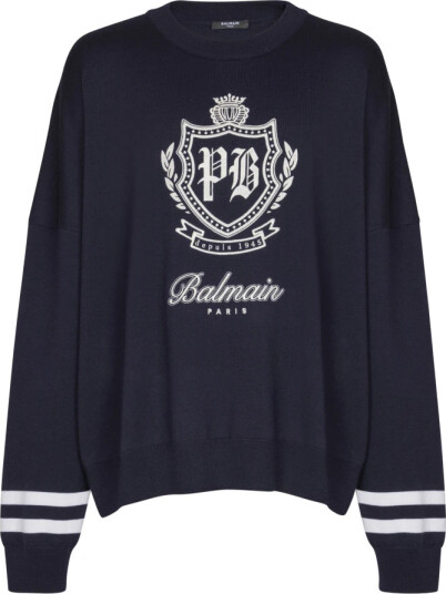 Balmain Herre Strikkevarer Blå S, Balmain Herre Strikkevarer Blå S,