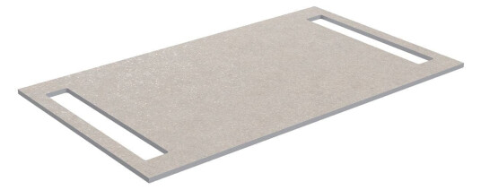 Korsbakken Benkeplate HPL med Håndkleholder Sand / 2 Sider 80cm