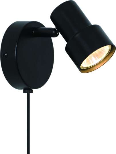 Boston vegglampe - Svart