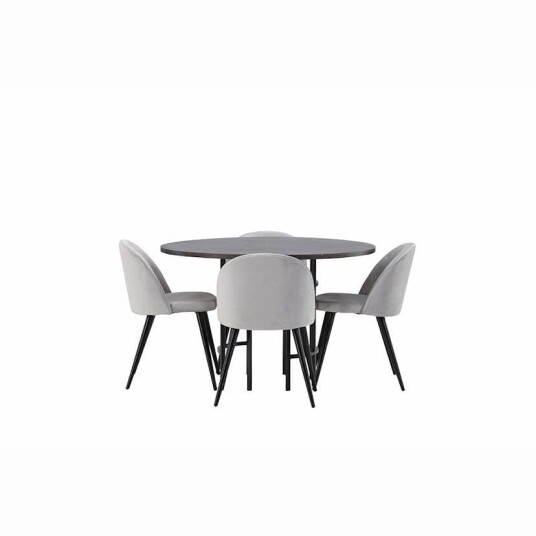 Venture Home Spisegruppe Venture Home Copenhagen med 4 Velvet Stoler GR22851