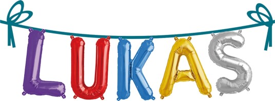 Ballonggirlander Folie Navn - Lukas