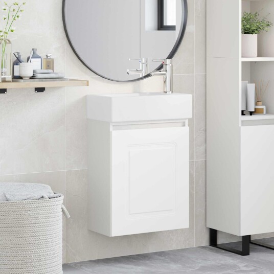 Badeværelses enhet med kran Hvit 45,5 x 22,5 x 84 cm Badeværelses enhet med kran Hvit 45,5 x 22,5 x 84 cm