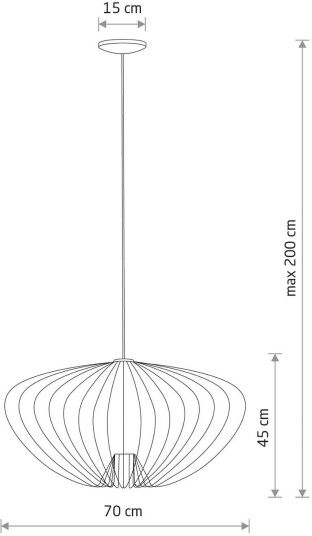 Euluna Pumpkin L hengelampe lys grå Ø 70 cm metall GU10