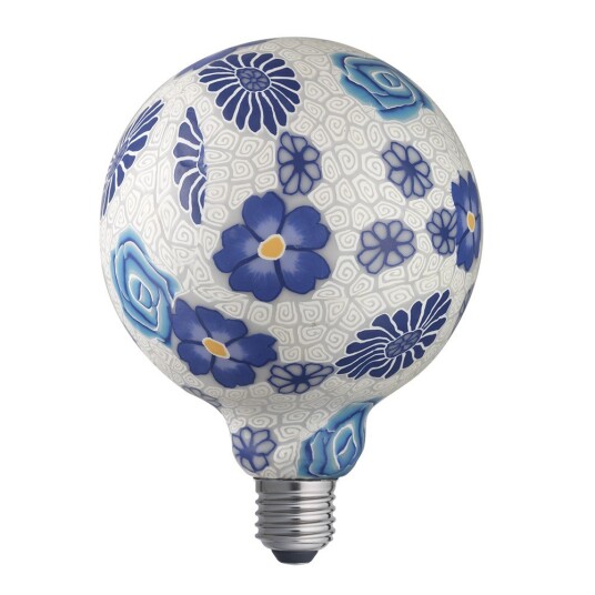 Glob Flower blå E27 dimbar 125 mm 6W