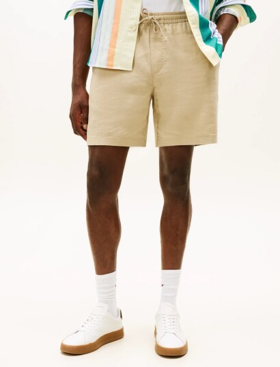 Tommy Hilfiger Mercer 7 Pull On Linen Short Beige 33