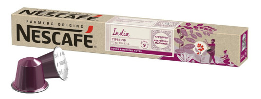 Nespresso Nescafé India Espresso til Nespresso. 10 kapsler Nespresso Nescafé India Espresso til Nespresso. 10 kapsler