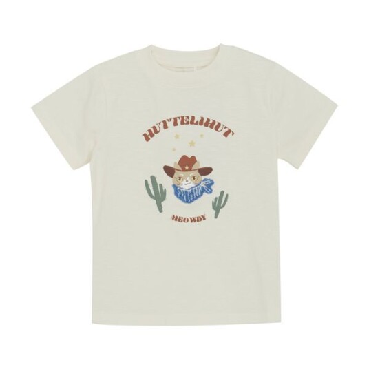 Huttelihut T skjorte til barn antique white