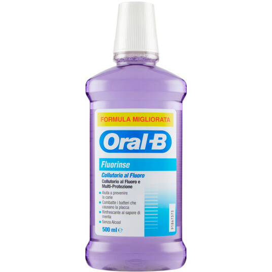 ORAL B Fluorinse Munnvann Alkoholfri 500 ml. ORAL B Fluorinse Munnvann Alkoholfri 500 ml.
