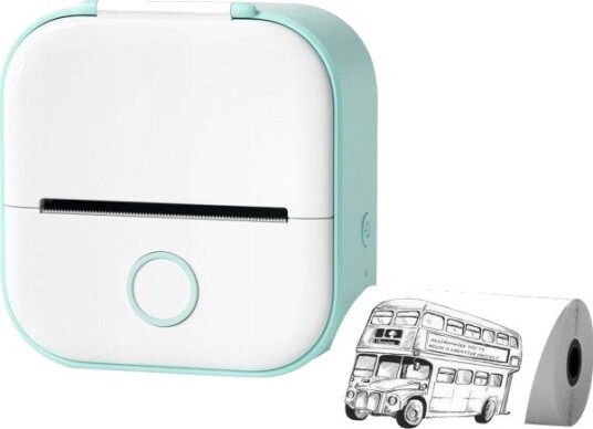 Drukarka Etykiet Phomemo Phomemo T02 Drukarka Termiczna Bluetooth Do Zdjec Naklejek Notatek Etykiet / Bialo - Zielona Drukarka Etykiet Phomemo Phomemo T02 Drukarka Termiczna Bluetooth Do Zdjec Naklejek Notatek Etykiet / Bialo - Zielona