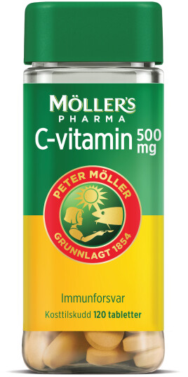 Möller's Pharma 500 mg C-vitamin tabletter, 120 stk.