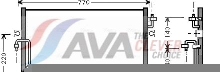 Kondensator, klimaanlegg AVA COOLING SYSTEMS DN5182