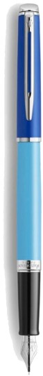 Waterman Hemisphere Colour Blocking Fyllepenn Med Gaveeske Fin Blå