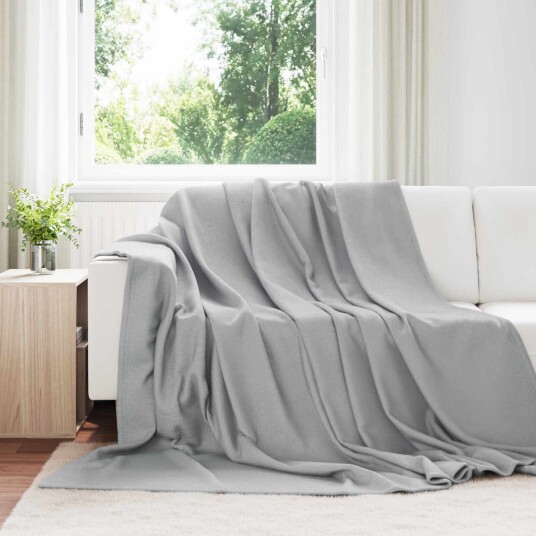 vidaXL Kastepledd 24 pcs Grå 240 x 220 cm Fleece