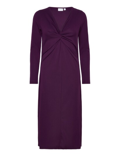 Vila | Vinayo Knot L/S Mid Calf Dress | S