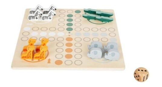 Small Foot Wooden Ludo Game Safari