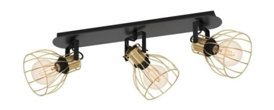 Eglo Sambatello Overflateegnet E27 3 Ampuller 220 240 V Sort Børstet Stål