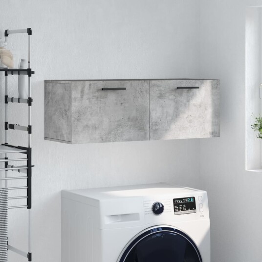  Veggskap betonggrå 100x36,5x35 cm konstruert tre 8720845950019