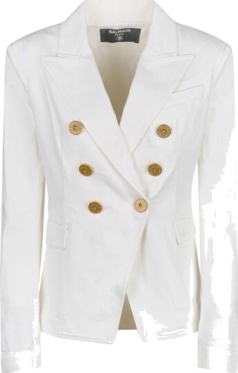 Balmain Dame Jakker Hvit M,