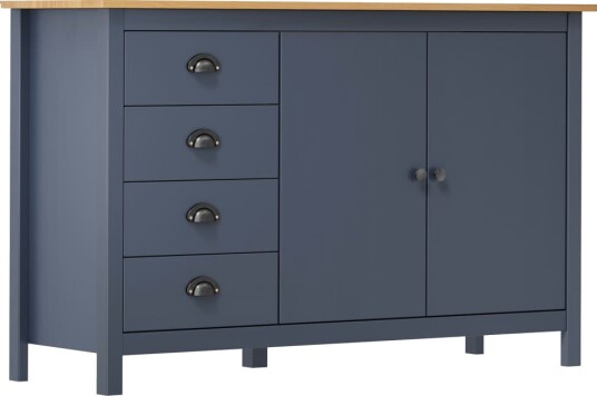 Skjenk Hill grå 130x40x80 cm heltre furu Skjenk Hill grå 130x40x80 cm heltre furu
