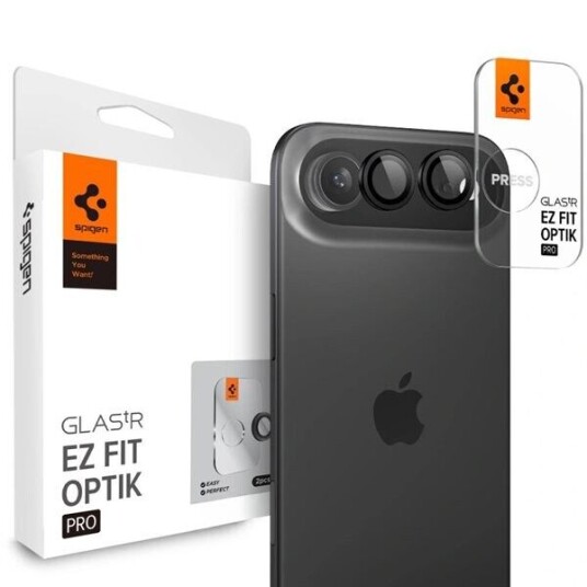 Spigen Optik Pro EZ Fit Kameralinsebeskytter for iPhone Air - 2 Pakning, Svart