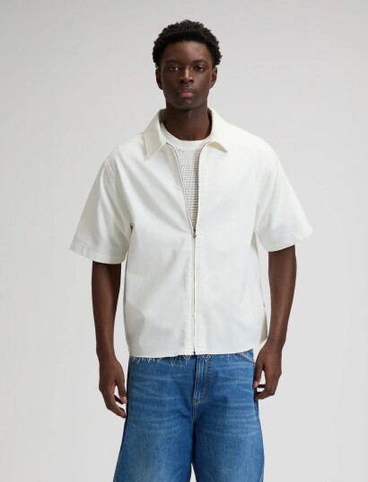 Lee Jeans Denim Shirt With Zipper Cream L x 00