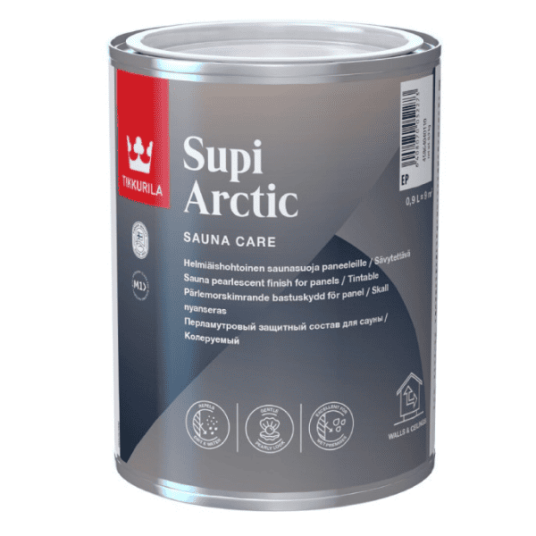 Tikkurila Badstue Olje Med Perlemorseffekt Supi Arctic 0,9 Liter