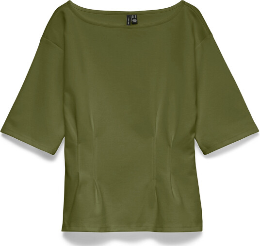 Vero Moda Vmbjork Ss Boatneck Top Jrs Khaki green M