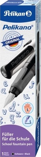 Pelikan 824484, Sort, Fyllesystem Med Patron, Blå, Rustfritt Stål, Venstrehendt, Boks