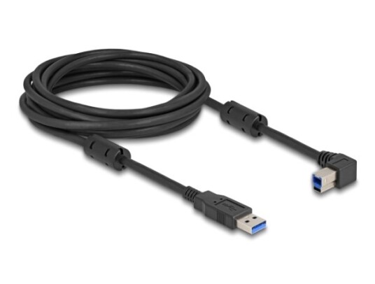 Delock Usb 5 Gbps-Kabel Type-A Hann Til Type-B Hann 90° Venstrevinklet 1 M