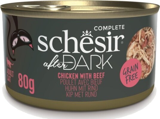 Schesir Våtfôr After Dark & Kylling Okse 12 X 80 G